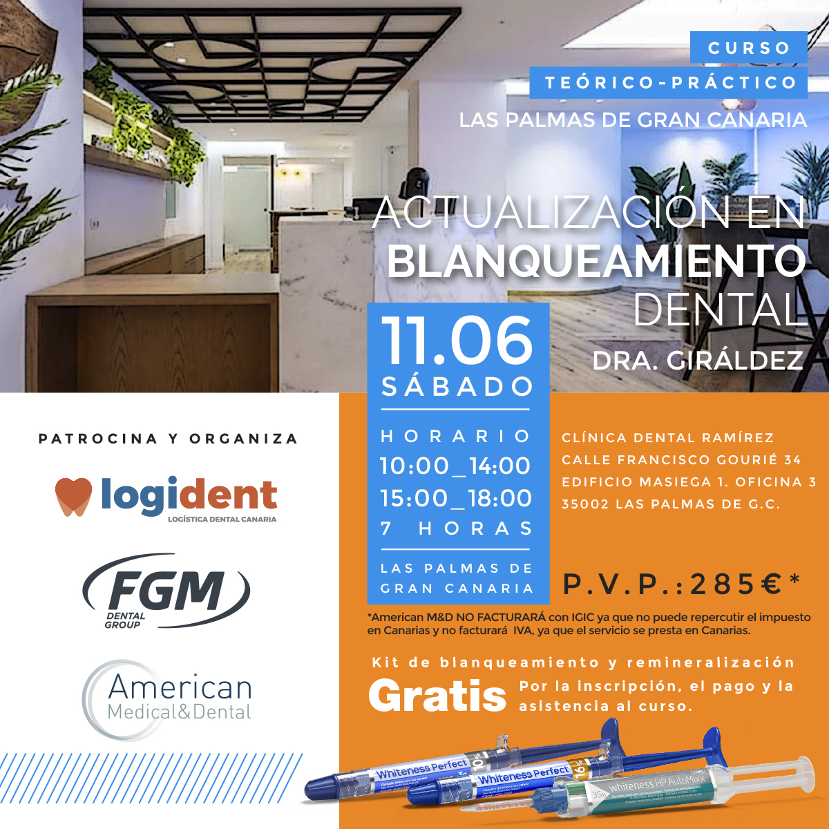 Curso Blanqueamiento dental en Gran Canaria