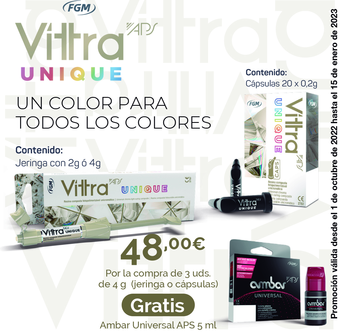 00 Cuadradas Productos Destacados FGM composite dental universal vittra unique aps