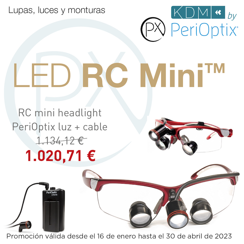 led rc mini de kdm by perioptix luz para lupas dentales